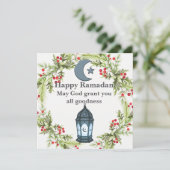 Ramadan Kareem Greeting Card Elegant Islamic Desig シーズンカード (スタンド正面)