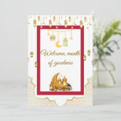 Ramadan Kareem Greeting Card Elegant Islamic Desig 招待状 (スタンド正面)