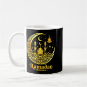 Ramadan Kareem Happy Fasting Ramadan Mubarak Islam コーヒーマグカップ (左)