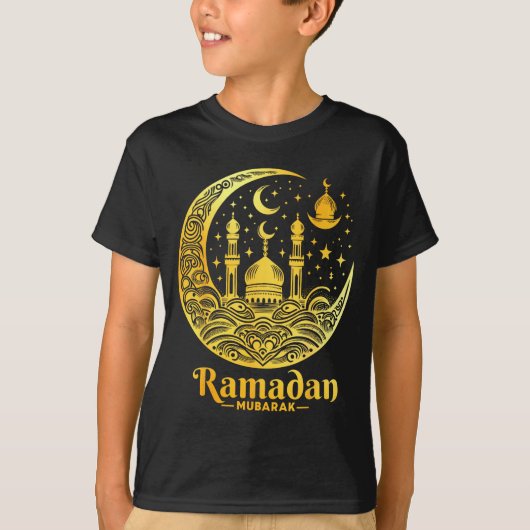 Ramadan Kareem Happy Fasting Ramadan Mubarak Islam Tシャツ (正面)