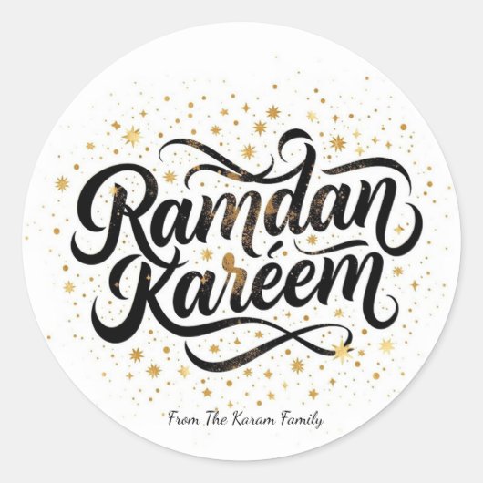 Ramadan Kareem holiday  ラウンドシール (正面)