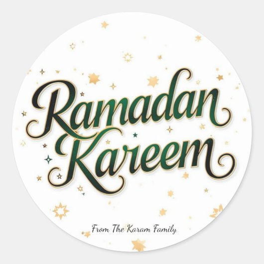 Ramadan Kareem holiday  ラウンドシール (正面)