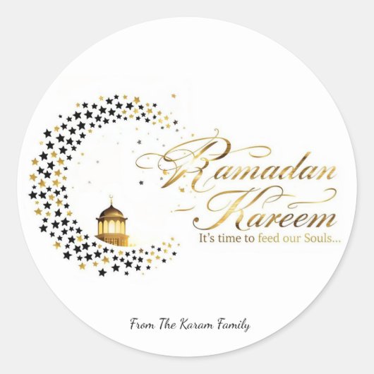 Ramadan Kareem holiday  ラウンドシール (正面)
