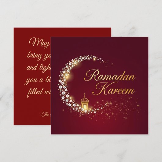Ramadan Kareem holiday Personalized Card シーズンカード (正面/裏面)