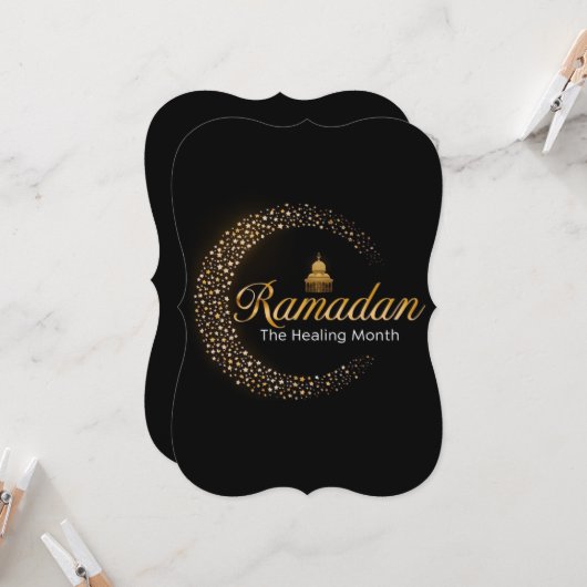 Ramadan Kareem holiday Personalized Card 招待状 (正面/裏面インサイチュ)