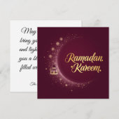 Ramadan Kareem holiday Personalized Modern Card シーズンカード (正面/裏面)