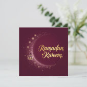 Ramadan Kareem holiday Personalized Modern Card シーズンカード (スタンド正面)