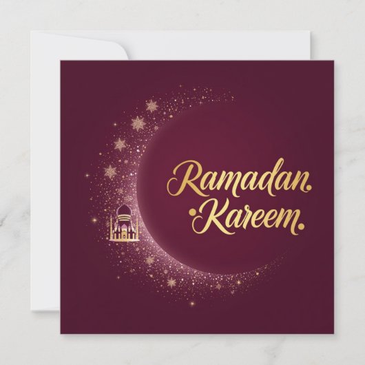 Ramadan Kareem holiday Personalized Modern Card シーズンカード (正面)