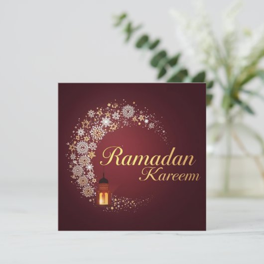 Ramadan Kareem holiday Personalized  Modern Card シーズンカード (スタンド正面)