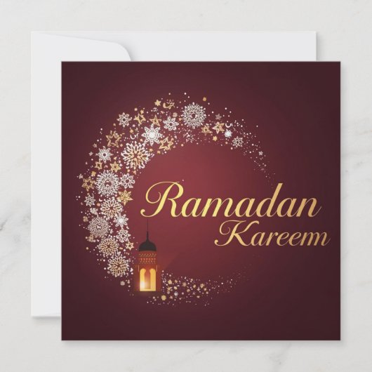 Ramadan Kareem holiday Personalized Modern Card シーズンカード (正面)