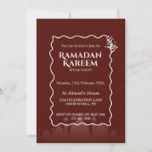 Ramadan Kareem Iftar Invitation Personalized 招待状 (正面)