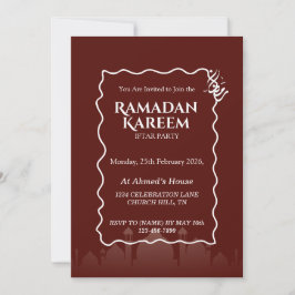Ramadan Kareem Iftar Invitation Personalized 招待状