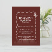 Ramadan Kareem Iftar Invitation Personalized 招待状 (スタンド正面)