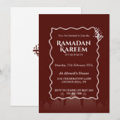 Ramadan Kareem Iftar Invitation Personalized 招待状 (正面/裏面)