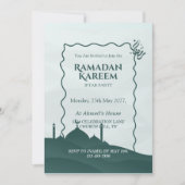 Ramadan Kareem Iftar Invitation Personalized 招待状 (正面)