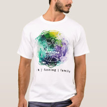 RAMADAN KAREEM in抽象芸術水彩Tシャツ