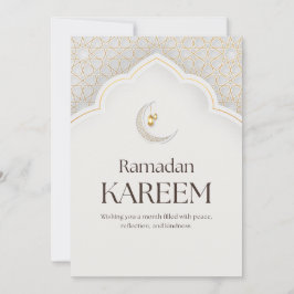 Ramadan Kareem Lantern & Crescent Art シーズンカード