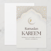 Ramadan Kareem Lantern & Crescent Art シーズンカード (正面/裏面)