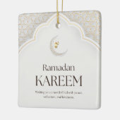 Ramadan Kareem Lantern & Crescent Art セラミックオーナメント (左)