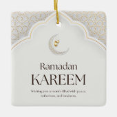 Ramadan Kareem Lantern & Crescent Art セラミックオーナメント (正面)