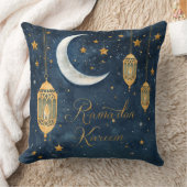 Ramadan Kareem Lantern & Moon Pillow クッション (ブランケット)