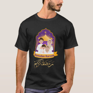 Ramadan Kareem Muslim Family Prayer Art Graphic Tシャツ