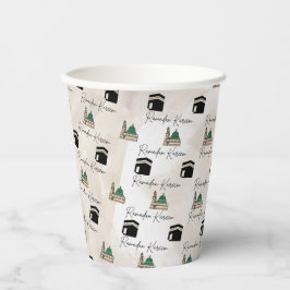 Ramadan Kareem Paper Cups Kaaba & Masjid al Nabawi 紙コップ