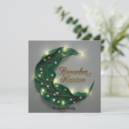 Ramadan Kareem  personalized Elegant Card シーズンカード (スタンド正面)