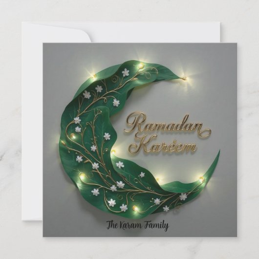 Ramadan Kareem personalized Elegant Card シーズンカード (正面)