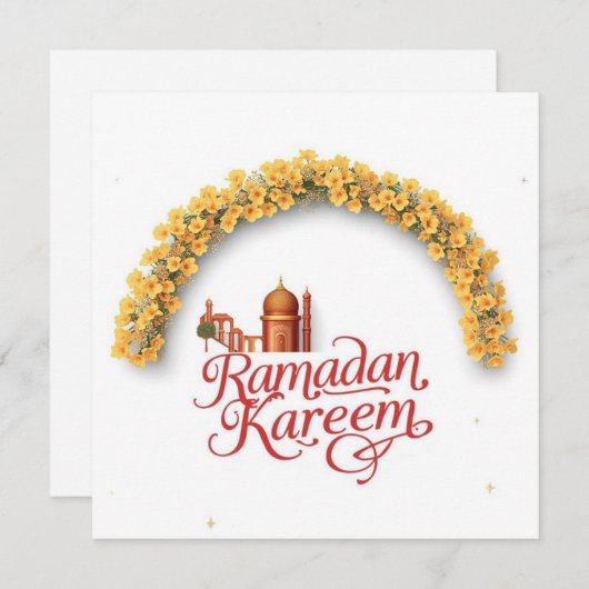 Ramadan Kareem Personliazed holiday Card シーズンカード (正面/裏面)