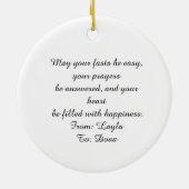 Ramadan Kareem Personliazed home decor ornament セラミックオーナメント (裏面)