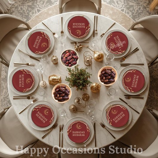 Ramadan Kareem Ramadan Mubarak Paper Plates ペーパープレート