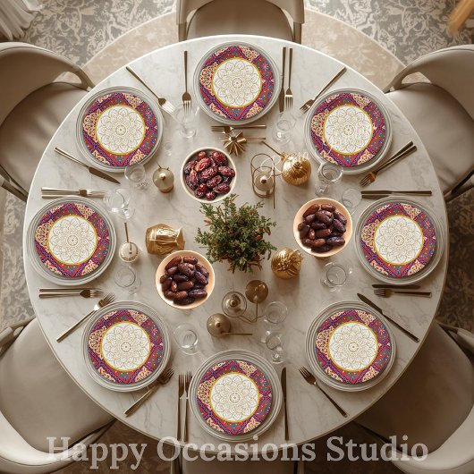 Ramadan Kareem Ramadan Mubarak Paper Plates ペーパープレート