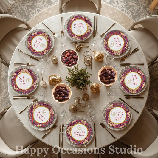 Ramadan Kareem Ramadan Mubarak Paper Plates ペーパープレート