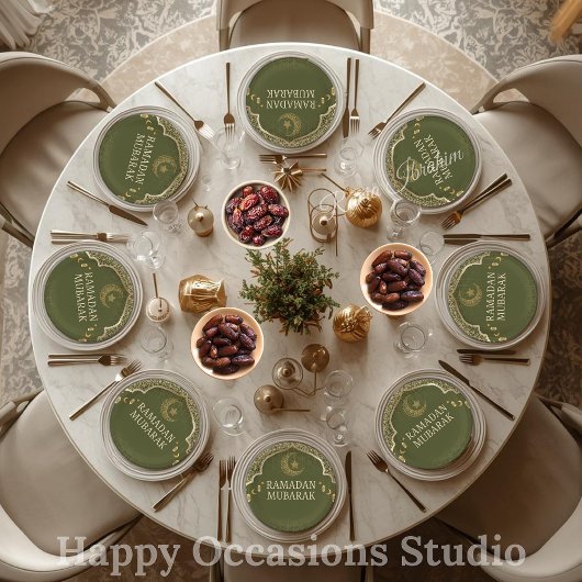 Ramadan Kareem Ramadan Mubarak Paper Plates ペーパープレート