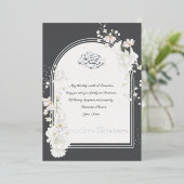 Ramadan Kareem Silver Foil Islamic Invitation Card 箔招待状 (立ち正面)