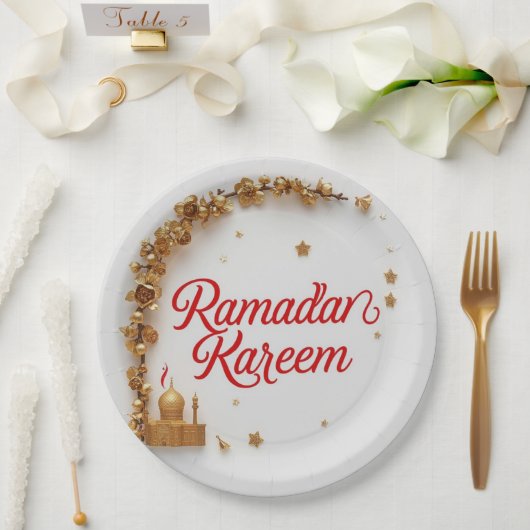 Ramadan Kareem theme gift Sticker for celebration  ペーパープレート (ウェディング)