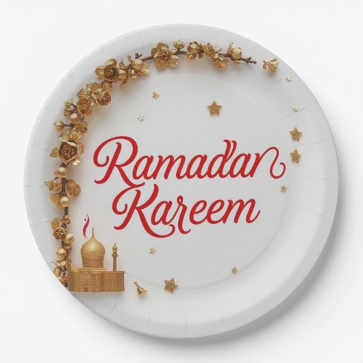 Ramadan Kareem theme gift Sticker for celebration  ペーパープレート (正面)