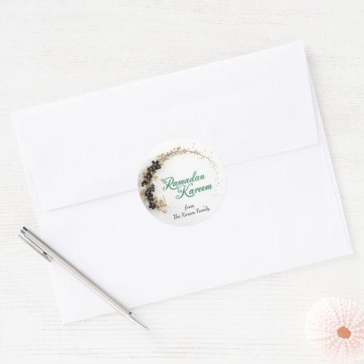 Ramadan Kareem theme gift Sticker for celebration ラウンドシール (封筒)