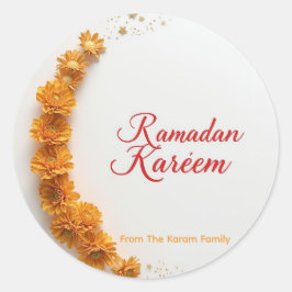 Ramadan Kareem theme gift Sticker for celebration ラウンドシール