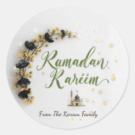Ramadan Kareem theme gift Sticker for celebration ラウンドシール