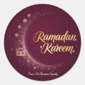 Ramadan Kareem theme gift Sticker for celebration ラウンドシール (正面)