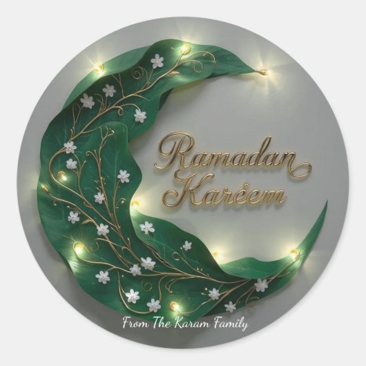 Ramadan Kareem theme gift Sticker for celebration ラウンドシール (正面)