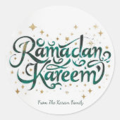 Ramadan Kareem theme gift Sticker for celebration ラウンドシール (正面)