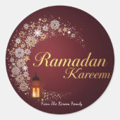 Ramadan Kareem theme gift Sticker for celebration ラウンドシール (正面)