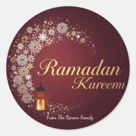 Ramadan Kareem theme gift Sticker for celebration ラウンドシール