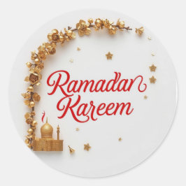 Ramadan Kareem theme gift Sticker for celebration  ラウンドシール