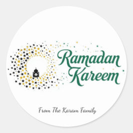 Ramadan Kareem theme gift Sticker for celebration ラウンドシール