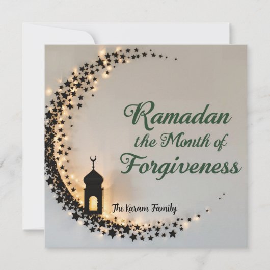Ramadan Kareem theme personalized gift paper シーズンカード (正面)