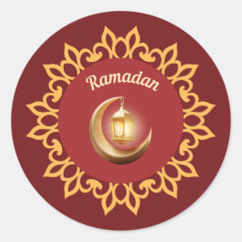 Ramadan Lantern & Crescent Premium Sticker – Islam ラウンドシール
